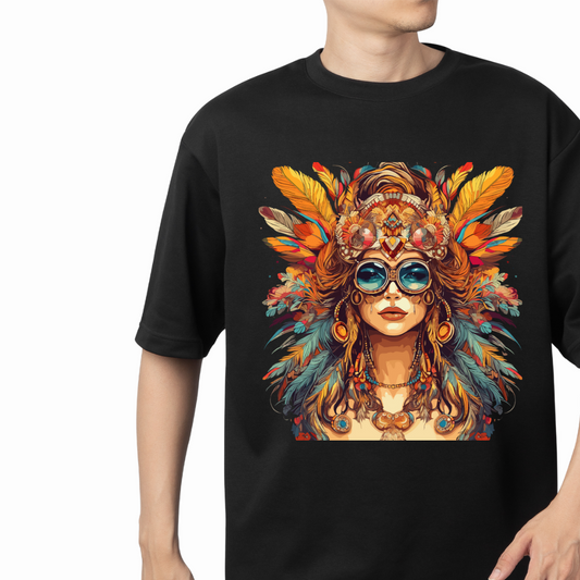 Oversized men's printed T-shirt